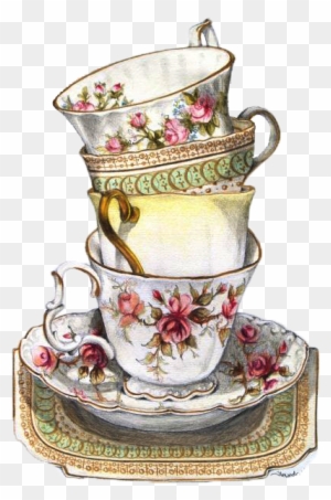 Fancy Tea Cup Drawing Tattoo Inspiration Pinterest - Tea Set Drawing - Free  Transparent PNG Clipart Images Download
