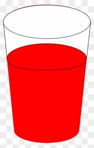 Water Cup Clip Art - Glass Of Red Water