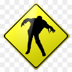 Caution Zombies - Winding Road Ahead Sign