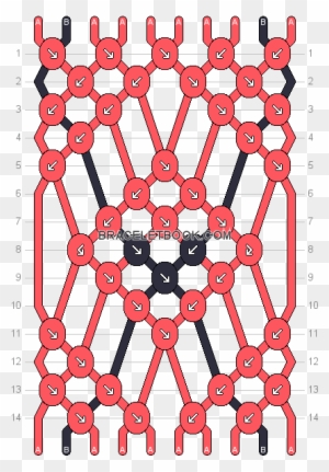 Friendship Bracelet Pattern 14979 10 Strings, 2 Colours - Friendship Bracelet Patterns Instructions