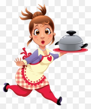 Cazuelas El Sazón Te Ofrece - Cooking Woman Cartoon