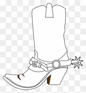 Cowboy Boots, Spurs, Boots, Western Boots, Bronco Boots - Western Clip Art Black And White Free