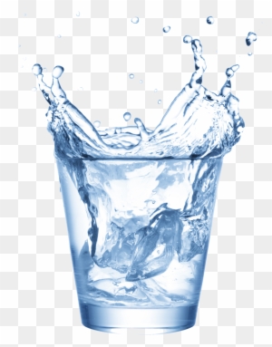 Ice Cube Clipart Water Png - Glass Of Water Overflowing