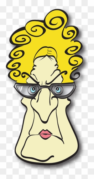 Old, Lady, Woman, Angry, Cartoon, Glasses, Glass - Funny Adult Pics And Sayings
