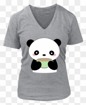 Kawaii Coffee Panda T-shirt - Funny Horse Sayings T Shirts