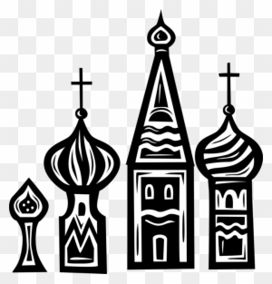Vector Illustration Of Russian Eastern Orthodox Christian - Russian Buildings