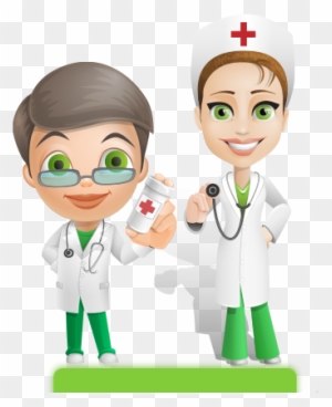 Banner Image - Vector Characters Female Doctor - Free Transparent PNG  Clipart Images Download