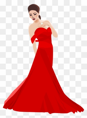 Fancy Woman Clipart - Woman In Fancy Dress Clipart