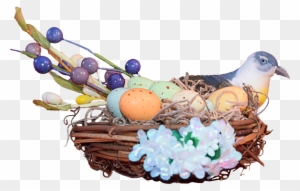 Awesome Nest Png Image With Easter Animals Png - Bird Nest