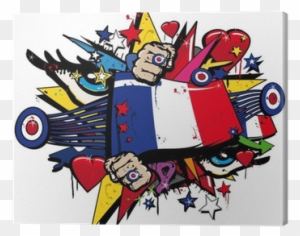 Graffiti France Révolution Française Pop Art Illustration - France Graffiti