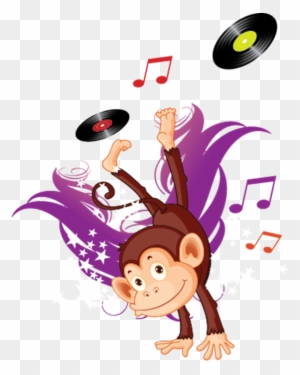 Dancing Monkey Image Dancing Monkeys Funkey Clipart - Christmas Music Notes  - Free Transparent PNG Clipart Images Download