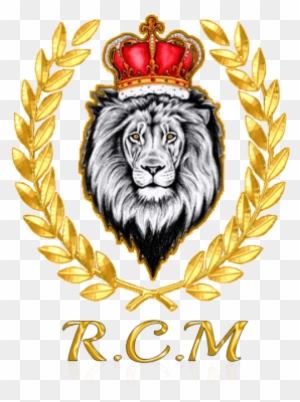 R - C - M - Lion With Crown Tattoo Design