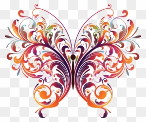 Download - Vector Graphic Flower And Butterfly