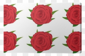Wallpaper Pattern With Of Red Roses On White Background - Garden Roses