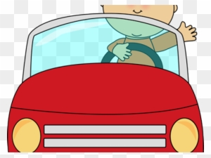 Driving Clipart - Boy Driving A Car Clipart