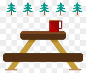 Picnic Table Clipart Illustration Png - Clip Art Camping Picnic Table