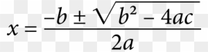 Formula Clipart Free For Download - B Square Root B2 4ac 2a - Free ...