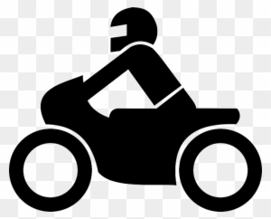 Black, Symbol, Cartoon, Transportation, Bike - Motorcycle Icon