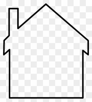Home, Outline, White, Shapes, Lines, Chimney - House Outline Png