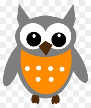 Dark Gray Orange Owl Clip Art - Night Owl Cookies Logo
