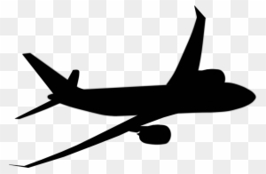 Plane Jet Airplane Aircraft Travel Transpo - Airplane Clipart Black And White