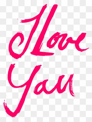 Free Download - Love You Png Text