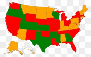 Green Indicates States With Mandatory Campus Carry - John F. Kennedy Library