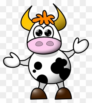 Cow Cartoon Funny Cute Dancing Isolated - Animated Cow