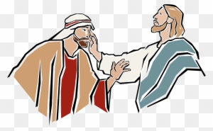 Jesus Heals A Blind Man Clipart