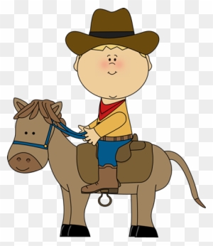 Clipart For Kids - Cowboy On A Horse Clipart