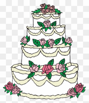 Grab This Free Birds With Ribbon And Rings Wedding - Wedding Cake Clip Art