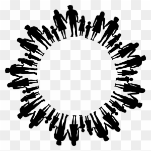 Family Silhouette Radial - Church Icon Png