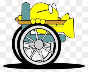 Grandpa Christian Fish - Wheelchair Clipart Old Man