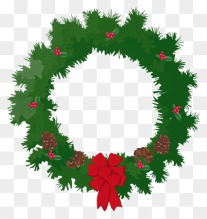 A Christmas Wreath By Thestockwarehouse A Christmas - Merry Christmas Wreath Clip Art