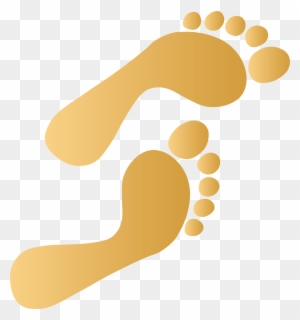 Footprint Clipart Orange Footprints Pencil And In Color - Gold ...