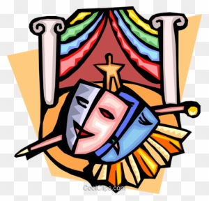 Fancy Clipart Theatre Masks Teatro Clipart Clipground - Literary Elements Of Drama