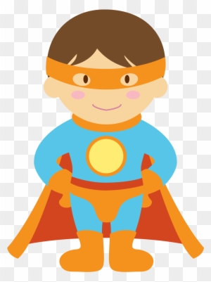 Kids Dressed As Superheroes Clipart - Child Superheroes Clip Art