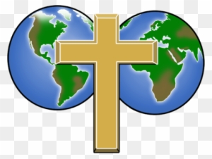 Cross Globe Clipart - World Globe With A Cross