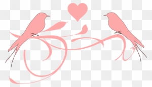Lovebird Clipart Pink Bird - Clip Art Love Birds