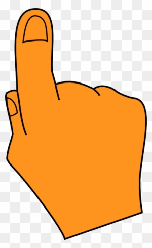 Pointing Finger Orange Clip Art - Pointing Hand Clip Art
