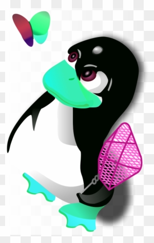Tux Penguin Microsoft Logo Butterfly - Linux Tux Funny