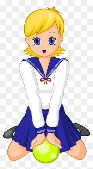 Girl, Blonde, Young, Teenager, Teen, Ball - Schoolgirl Anime Png Girl, Blonde, Young, Teenager, Teen, Ball - Schoolgirl Anime Png