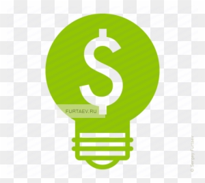 Vector Icon Of Light Bulb With Dollar Sign Inside - Energy Efficiency Icon
