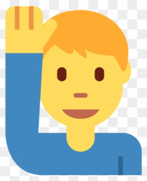 Twitter - Hand Up Emoji Man