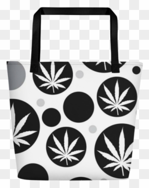 Bubbleweed Beach Bag - Marijuana Leaf Olive Coaster Set