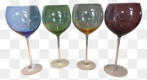 Vintage Lenox Colored Gems Balloon Wine Goblets In - Wine Glass