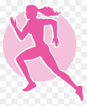 Outline Of Running Woman Girl Clip Art - You Go Girl Runner
