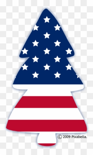 Free Patriotic Clip Art - Patriotic Christmas Tree Clip Art