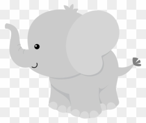 grey baby elephant clipart