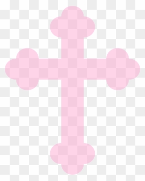 Pink Baby Crossy Clip Art At Clker - Christening Cross